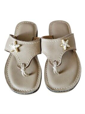 Kino Girls Tan Star Accent  Sandals, Size ?11
